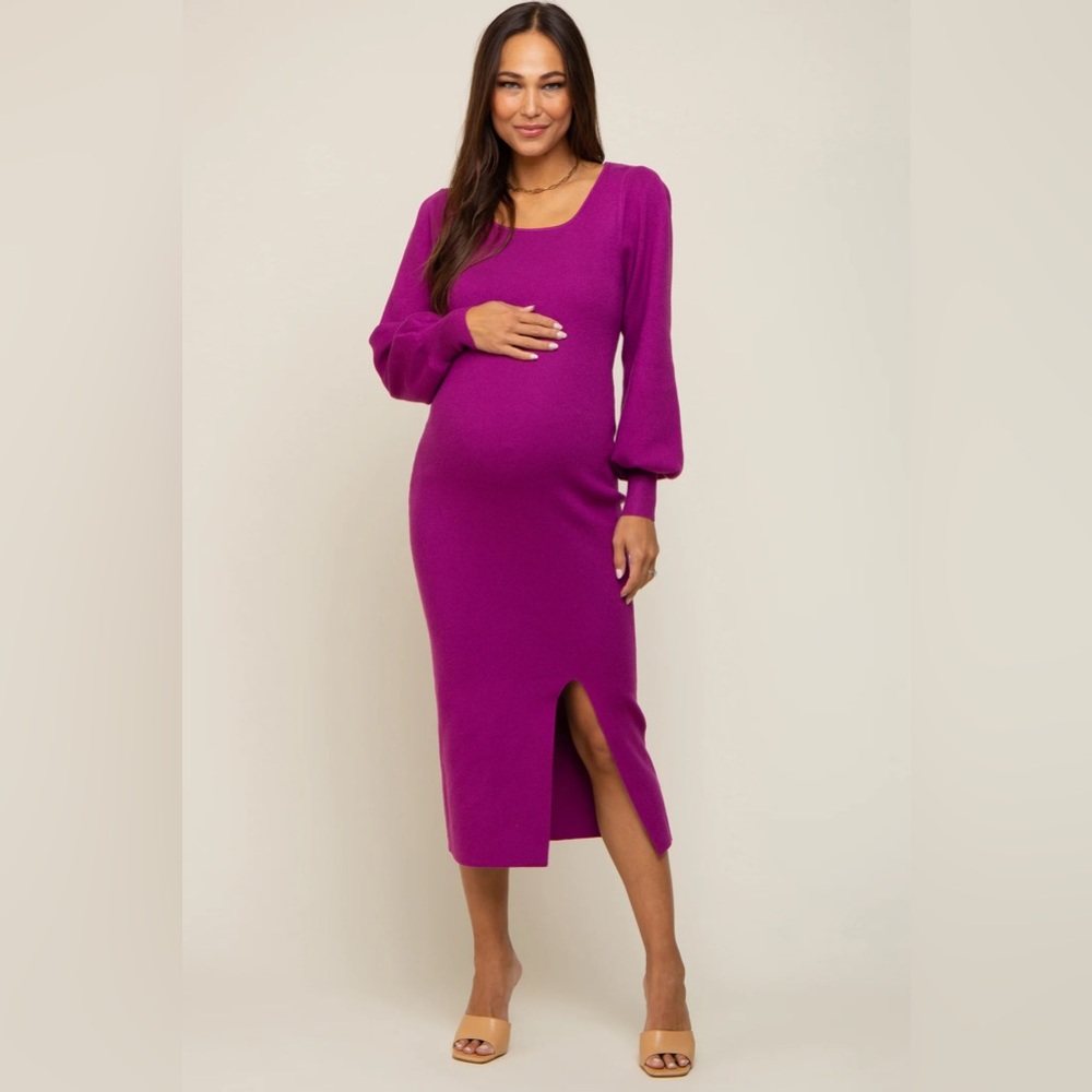 Pink blush maternity dress